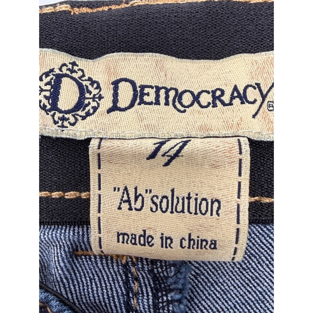 Democracy Ab'solution Size 14 Dark Wash Itty Bitty Bootcut Slimming Stretch - Picture 3 of 3